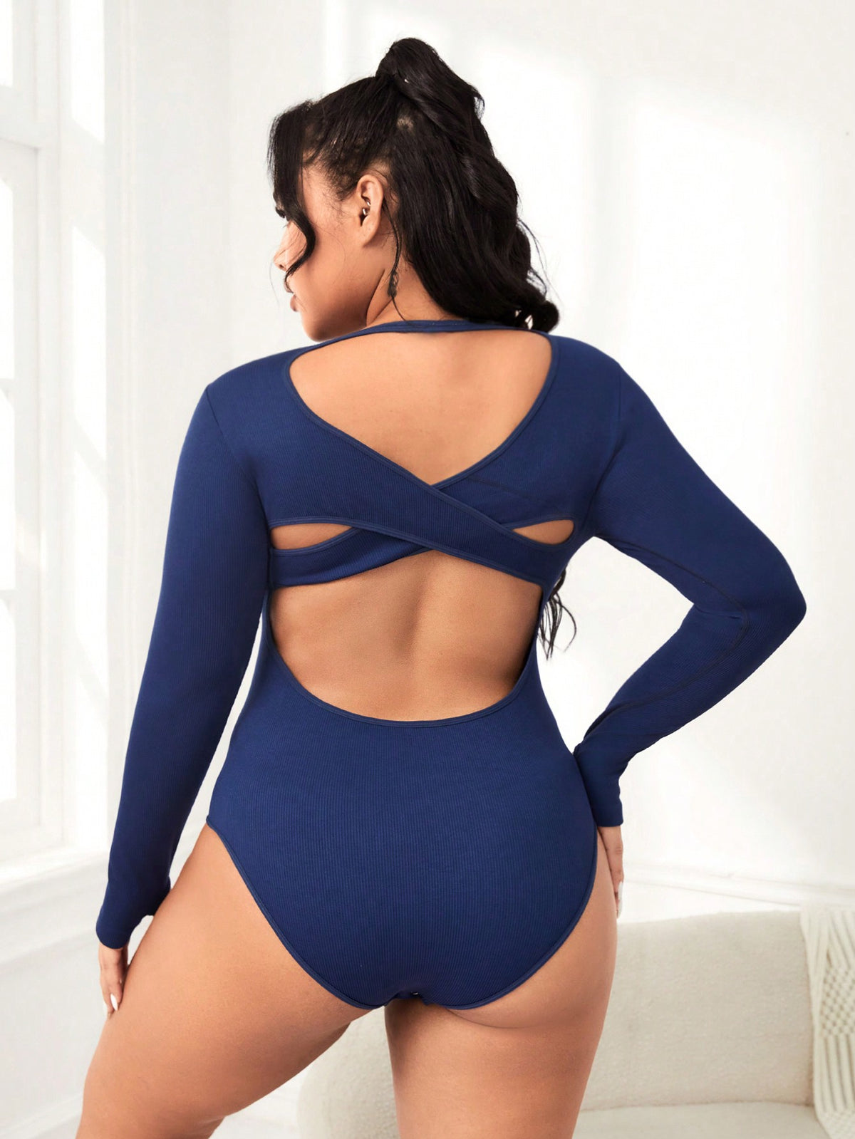 Bory Esportiva Nina Com Costas Vazadas Plus Size