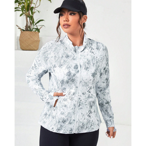 Jaquetas Esportiva Plus Size com Zíper e com Furos Para Polegar - Frete Grátis