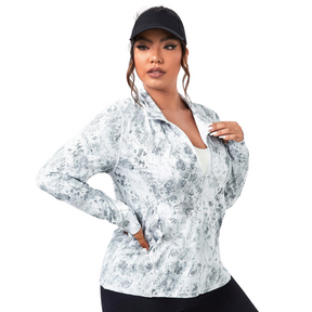 Jaquetas Esportiva Plus Size com Zíper e com Furos Para Polegar - Frete Grátis