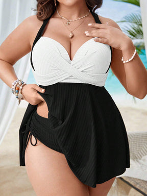 Conjunto Praia Feminino Plus Size Estilo Vestidinho