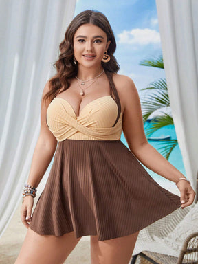 Conjunto Praia Feminino Plus Size Estilo Vestidinho