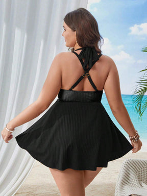 Conjunto Praia Feminino Plus Size Estilo Vestidinho