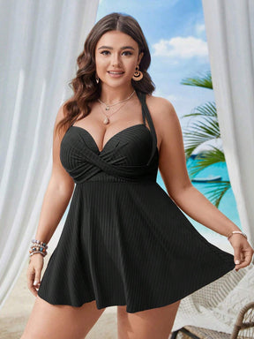 Conjunto Praia Feminino Plus Size Estilo Vestidinho