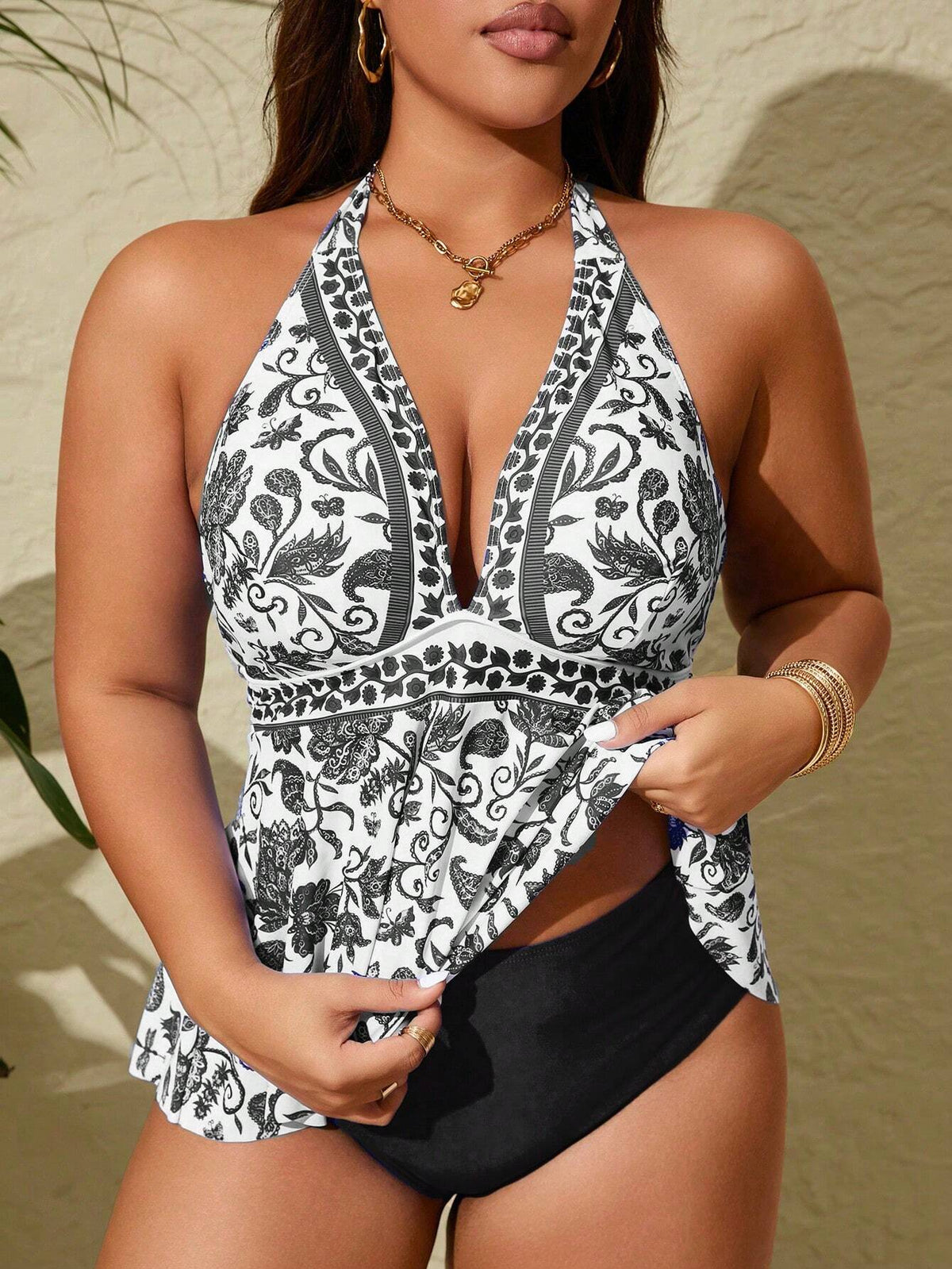 Conjunto de Tankini Grécia com Costas Abertas
